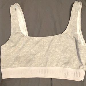 Pink sports bra
